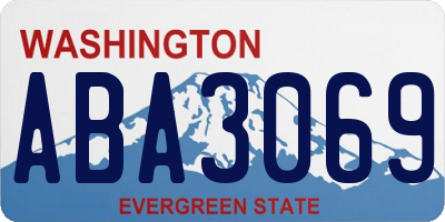 WA license plate ABA3069