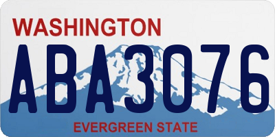 WA license plate ABA3076