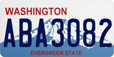 WA license plate ABA3082