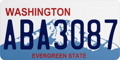 WA license plate ABA3087