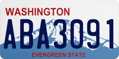 WA license plate ABA3091