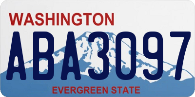 WA license plate ABA3097