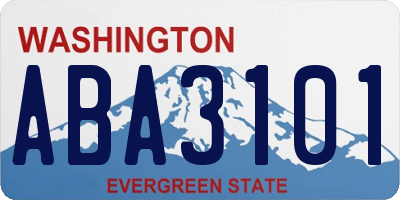 WA license plate ABA3101