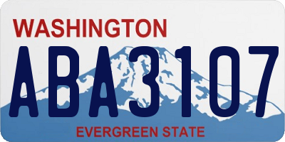 WA license plate ABA3107