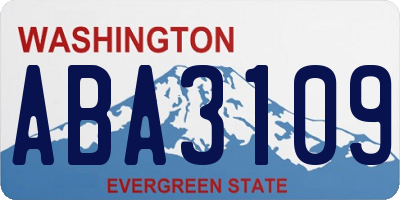 WA license plate ABA3109