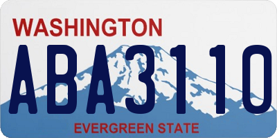 WA license plate ABA3110