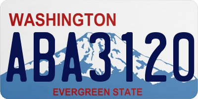 WA license plate ABA3120