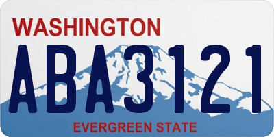 WA license plate ABA3121