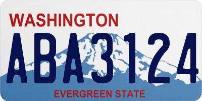 WA license plate ABA3124