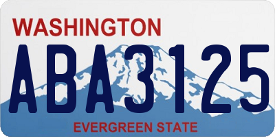 WA license plate ABA3125