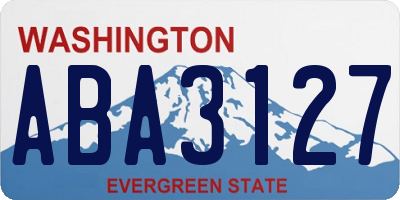 WA license plate ABA3127