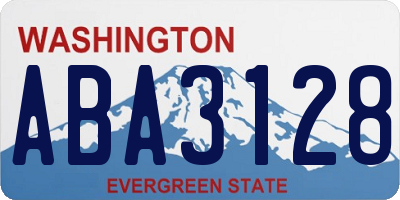 WA license plate ABA3128