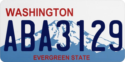 WA license plate ABA3129