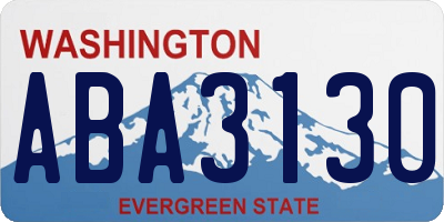 WA license plate ABA3130