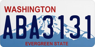 WA license plate ABA3131