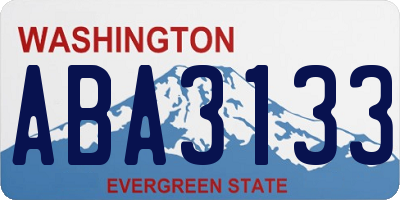 WA license plate ABA3133