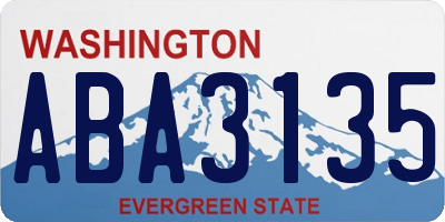 WA license plate ABA3135