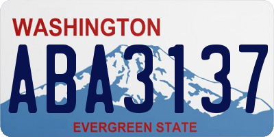 WA license plate ABA3137