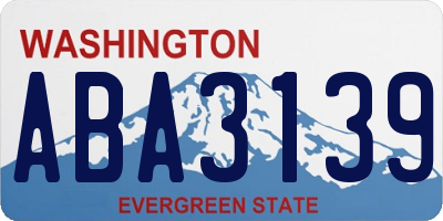 WA license plate ABA3139