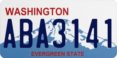 WA license plate ABA3141