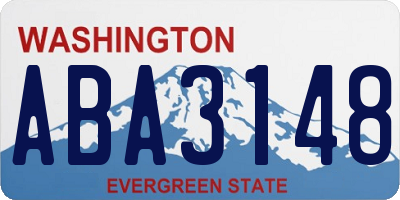 WA license plate ABA3148