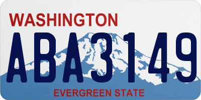 WA license plate ABA3149