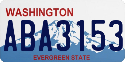 WA license plate ABA3153