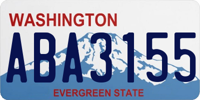 WA license plate ABA3155