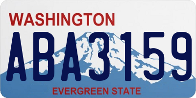 WA license plate ABA3159