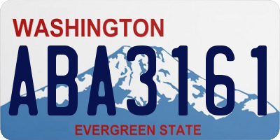 WA license plate ABA3161