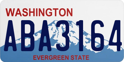 WA license plate ABA3164