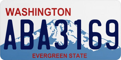 WA license plate ABA3169