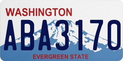 WA license plate ABA3170