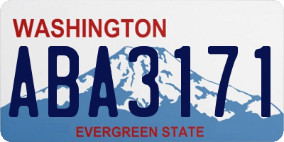 WA license plate ABA3171