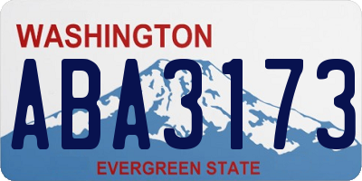 WA license plate ABA3173