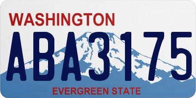 WA license plate ABA3175