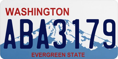 WA license plate ABA3179