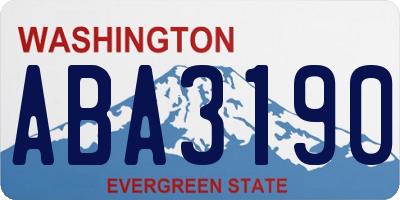 WA license plate ABA3190