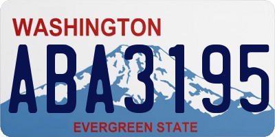 WA license plate ABA3195