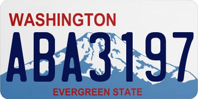 WA license plate ABA3197