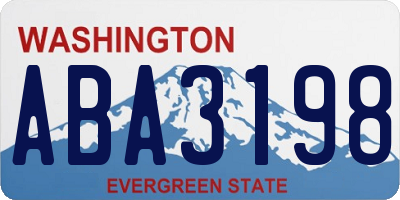 WA license plate ABA3198