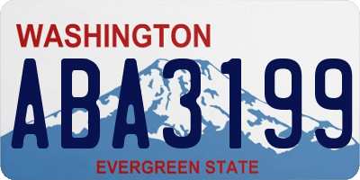 WA license plate ABA3199