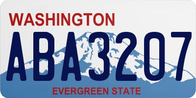 WA license plate ABA3207