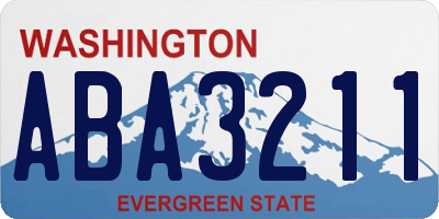 WA license plate ABA3211