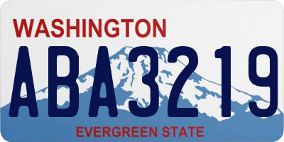 WA license plate ABA3219