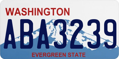 WA license plate ABA3239