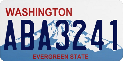 WA license plate ABA3241