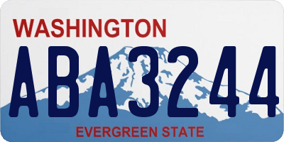 WA license plate ABA3244