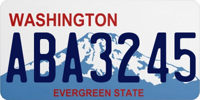 WA license plate ABA3245