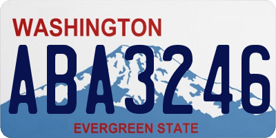 WA license plate ABA3246